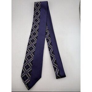 Dolce & Gabbana Made in Italy Men's Silk Neck Tie Black & Blue Plaid Pattern